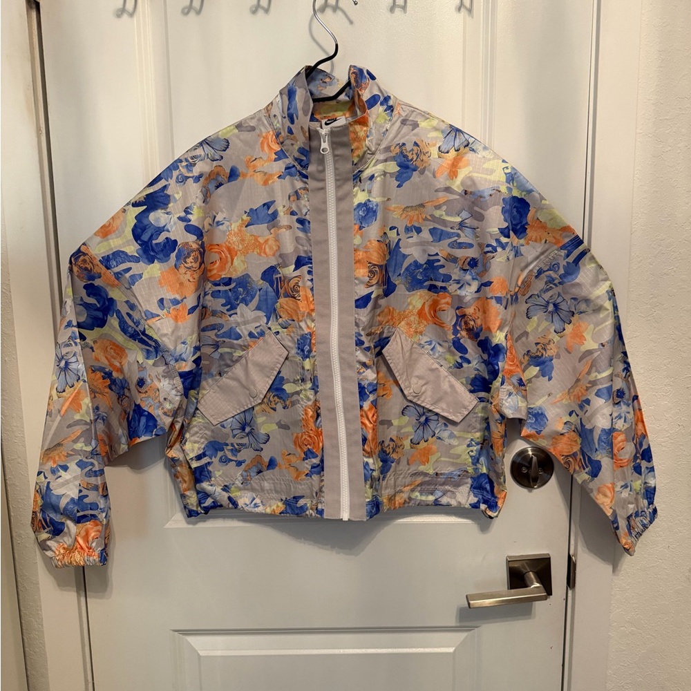 New two-piece sports set Nike Floral Jacket with Blue and Orange